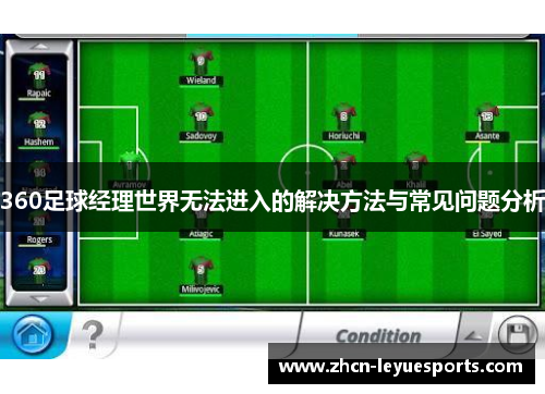 360足球经理世界无法进入的解决方法与常见问题分析