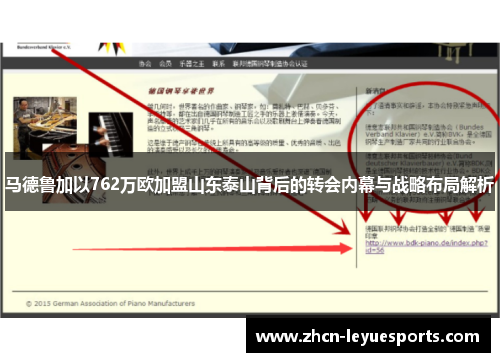 马德鲁加以762万欧加盟山东泰山背后的转会内幕与战略布局解析