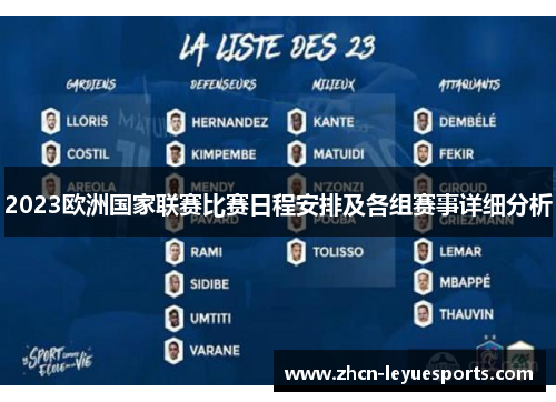 2023欧洲国家联赛比赛日程安排及各组赛事详细分析 2023欧洲国家联赛比赛日程安排及各组赛事详细分析